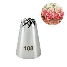 Tulip Rose Icing Piping Russian Nozzles Stainless Steel Flower Mouth Cream Pastry Tips Nozzles Bag Cupcake Cake Decorating tools 2024 - buy cheap