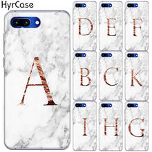 Marble Custom 26 English Name Letters Soft TPU Phone Case Cover For Huawei Honor 10 20 Lite 10i 9X Pro 8X Y5 2018 Y9 2019 2024 - buy cheap