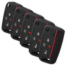 Silicone key fob cover case skin For VW golf 7 ALLTRACK MK7 2016 2017 for Skoda Octavia A7 for SEAT remote keyless 4 button 2024 - buy cheap