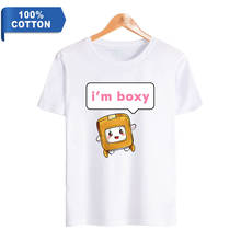 Lankybox-Camiseta con estampado de moda para hombre, camisa 100% de algodón de manga corta, ropa de calle informal, gran oferta, Verano 2024 - compra barato