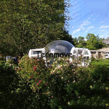 Tenda de acampamento inflável com bolhas de pvc, barraca com 2 túneis, suporte para camping ao ar livre, gramado, iglu, 2 túneis para família 2024 - compre barato