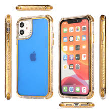 Translucent Shockproof Case for iPhone 12 Mini 11 Pro Max XR X XS SE 2020 6 7 8 Plus Back Cover Double Plating Bumper Phone Capa 2024 - купить недорого