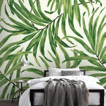 Milofi personalizado 3d papel de parede mural nórdico abstrato pintados à mão tropical floresta tropical plantas sala de estar fundo da decoração da parede 2024 - compre barato