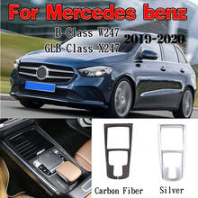 Embellecedor de marco de protección de consola central, accesorios de coche ABS cromado/fibra de carbono para Mercedes Benz B GLB clase W247 X247 2019-2020 2024 - compra barato