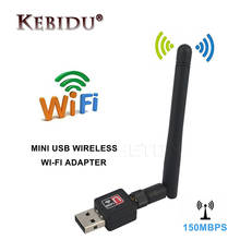Мини USB WiFi LAN адаптер Kebidu 150 Мбит/с MT7601 WiFi беспроводной USB адаптер 150 м Сетевая LAN-карта 2024 - купить недорого