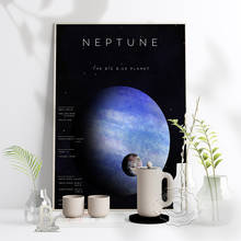 Solar System Neptune Art Poster, Neptune Prints Canvas Painting, Nordic Cosmos Planet Neptune Kids Room Home Decor Wall Art 2024 - buy cheap