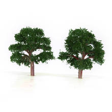Пластиковые модели деревьев, 25 шт., 4 см для рукоделия, военных игр, военных игр, декораций или строительства диорама, темно-зеленый 2024 - купить недорого
