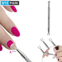 1Pcs BYEPAIN Triangle Nail Cuticle Pusher Stainless Nail Polish Remover Cuticle Peeler Scraper Remover Tool for Nails 2024 - buy cheap