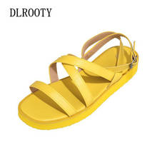 Women Sandals Flip Flops New Summer Fashion Rome Buckle Strap Breathable Non-slip Flat Shoes Woman Slides Solid Casual Female 2024 - buy cheap