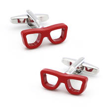 Lady Design Sexy Glasses Cufflinks For Women Quality Copper Material Red Color Cuff Links Wholesale&retail 2024 - buy cheap