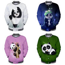 Fashion Print Panda Cute Cartoon Costume 3d Baseball Jacket Coat Men Women Hoodie Sweatshirt Long Sleeve 3D Hoodies Jackets Tops 2024 - buy cheap