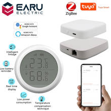 TUYA ZigBee Hub Wireless Temperature Humidity Sensor LED Screen Display Works With Smart Life Google Home Alexa Home Assistant 2024 - buy cheap