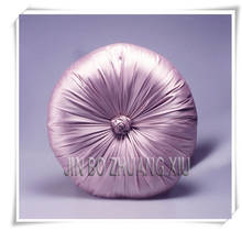 Luxury Faux silk round pumpkin cushion pillow with filling  handmade rose Dec home room sofa car beauty wholesale FG701 2024 - buy cheap