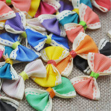 20 pcs Ribbon bows Flowers Party Craft swedding appliques DIY craft B91 2024 - buy cheap