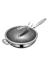 Germany 304 pot wok household smoke-free non-stick stainless steel induction cooker gas stove special cooking  2024 - buy cheap