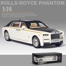 1/24 Alloy DieCast Rolls-Royce Phantom Model Toy Car Simulation Sound Light Pull Back Collection Toys Vehicle For Children Gifts 2024 - buy cheap