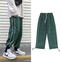 Pantalones informales de algodón con estampado para hombre, Pantalón deportivo holgado de estilo Hip Hop, elástico, para correr, color verde, 2021 2024 - compra barato