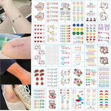 30pcs Ins Series Tattoo Sticker Face Lovely Body Art Fake Temporary Waterproof Tattoo for Kids Women Colorful Rainbow Expression 2024 - buy cheap