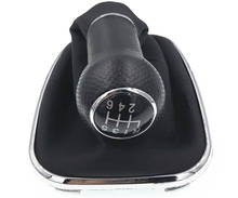 Black 6 Speed Car Gear Shift Knob Lever Shifter Gaitor Boot For VW 1999-2004 Golf 4 IV MK4 GTI R32 For Bora Jetta MT 2024 - buy cheap