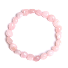 FYJS-pulsera elástica de cuarzo rosa Natural para mujer, brazalete tejido a mano con forma Irregular, regalo único de aniversario femenino 2024 - compra barato