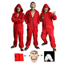 Маскарадный костюм для косплея «Дом папера ла Каса де Papel», Вечерние Маски для Хэллоуина, маска для лица 2024 - купить недорого
