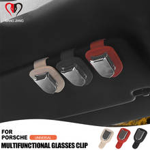 Universal For Porsche Vehicle Glasses Clip Portable Sun Visor Sunglasses Eyeglasses Holder Case Interior Car Auto Accessories 2024 - buy cheap