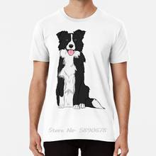 Fronteira collie t camisa fronteira collie fronteira collie fronteira collie filhote de cachorro cachorro cachorro cães filhotes camiseta masculina algodão t topo harajuku 2024 - compre barato