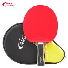 TUTTLE 7 Star Table Tennis Racket Light Weight Ping Pong Bat Ebony Pingpong Blade with High Sticky Rubber 2024 - buy cheap