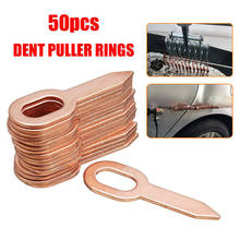 50Pcs Puller kit Dent Removal Washer Tool Copper Plated Oval Dent Puller Rings Car Body Paintless Puller kit Dent Lifter Repair 2024 - buy cheap
