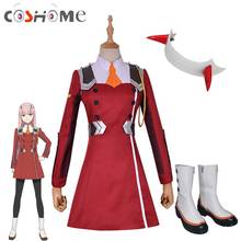 Coshome DARLING in the FRANXX 02 Zero Two Cosplay Costume Long Pink Wig Women Jacket  Coat for Halloween Party Christmas 2024 - buy cheap