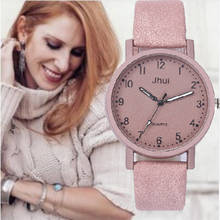 Relógio de pulso feminino retrô simples, relógio casual de quartzo laides, relógio de luxo com pulseira de couro colorido 2024 - compre barato