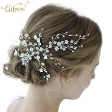 Wedding Hair Clip Headpiece Floral and Rhinestone Bridal Accessories Barrette Side Clip 2024 - buy cheap