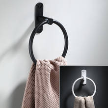 Round Bracelet Towel Ring Matte European Style Black And White Bathroom Towel Rack Hanging Towel Rack Bathroom Accessories 2024 - buy cheap