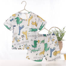 2022 New Summer Sets Breathable Short Sleeve Suits 2pcs Lovely Cartoon t shirt+Shorts Baby Set Cotton Infant Boys Girls Outfit 2024 - buy cheap