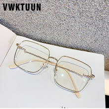 VWKTUUN Square Glasses Frame Big Eye glasses Frames For Women Wave Bent Glasses Frames Optical Fake Glasses Frames 2024 - buy cheap