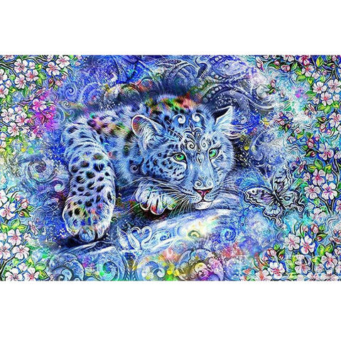 Full square Diamond Painting color tiger Cross Stitch 5d diamond Embroidery butterfly Diy Mosaic Paste Picture Home Decor Crafts 2022 - buy cheap