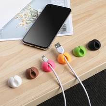 5PC Silicone Black Cable Organizer Cable Holder Mouse Wire Holder 6 Colors Desk Use Cable Management Charger Holder Cable winder 2024 - buy cheap