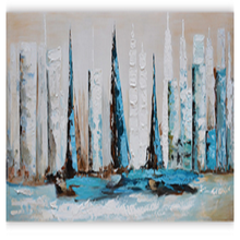 Abstract Painting By Numbers City Landscape DIY Craft Kits On Canvas With Framed Handmade Acrylic Paint By Number Home Decor Art 2024 - buy cheap