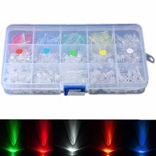 300Pcs/lot Electric 5mm LED Light Diode Assortment DIY Kit 5 Colors Yellow Red Blue Green White Support Dropshipping 2024 - buy cheap