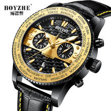 Top Luxury Brand BOYZHE Watch Men Automatic Mechanical Wristwatch Skeleton Tourbillon Watches Mens Business automatico masculino 2024 - buy cheap
