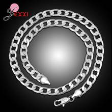 Standard Chain Fine 925 Sterling Silver Rose Flat Curb Link Chains Necklace for Women Men Party Accessories Jeweller 2024 - buy cheap