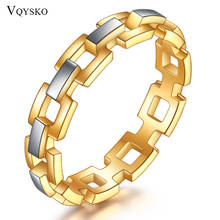 2020 Luxury Gold Color Gear Couple Love Engagement Rings Wholesale Fashion Stainless Steel Women Ring For Party Accessories 2024 - buy cheap