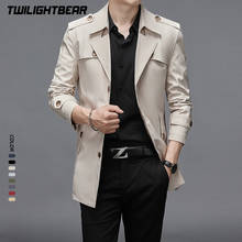 Большой длинный Тренч, мужская куртка, однотонная уличная деловая повседневная куртка, Мужская верхняя одежда, ветровка, пальто 6XL 2024 - купить недорого