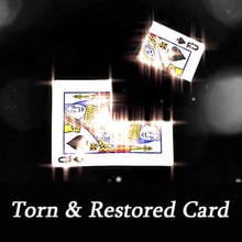 Levitation & Restored Card Magic Tricks Close Up Magia Visual Card Restoration Magie Playing Card Magica Illusion Gimmick Props 2024 - buy cheap