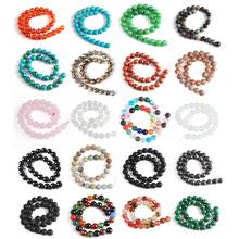 Natural Assorted Mixed Gem Round Loose Strand Stone Beads for DIY Necklace Bracelet Jewelry Making Pick Size 4 6 8 10 12 2024 - buy cheap