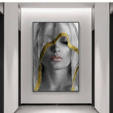 Imagem da parede do espírito da arte da lona da máscara do lenço de cabeça fêmea hd decorar sala estar 2024 - compre barato