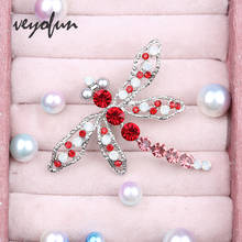 Veyofun Trendy Dragonfly Rhinestone Crystal Brooches Pins for Women Fashion Jewelry Gift 2024 - buy cheap