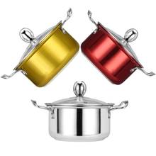 Hot Mini Stockpot With Lip Stainless Steel Soup Pot  Hot Pot Kitchen Stock Pots Cookware Cooking Pot Kitchen Tools 2024 - buy cheap