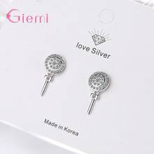 New Arrival 925 Sterling Silver Stud Earrings Austrian Crystal Trendy Style Fashion Jewelry Women Girls Wedding Engagement 2024 - buy cheap