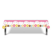 Mantel desechable de Donas para decoración de fiestas, decoración de fiesta de cumpleaños, recuerdos para niñas, 130x220cm 2024 - compra barato